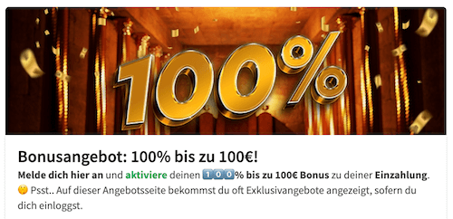 100 Euro als Willkommensbonus bei Tipico Games