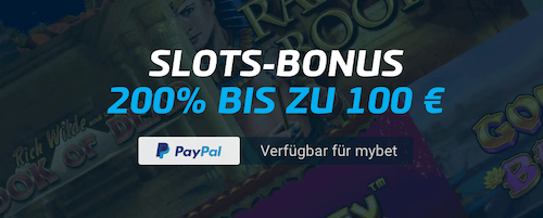 Mybet Willkommensbonus bei Slots bis zu 100 Euro