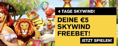 Bei Interwetten 5 € für Skywind Automaten geschenkt bekommen!