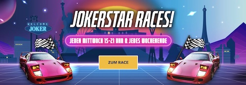 Jokerstar bietet regelmäßig Races an