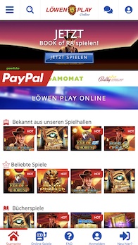 Löwen Play in der App Ansicht