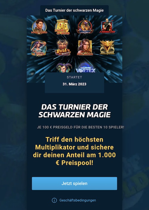 Turnier der schwarzen Magie von MyBet Slots