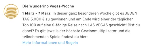 Wunderino Vegas Woche