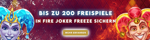 200 Freispiele für Fire Joker Freezre bei Tigerspin